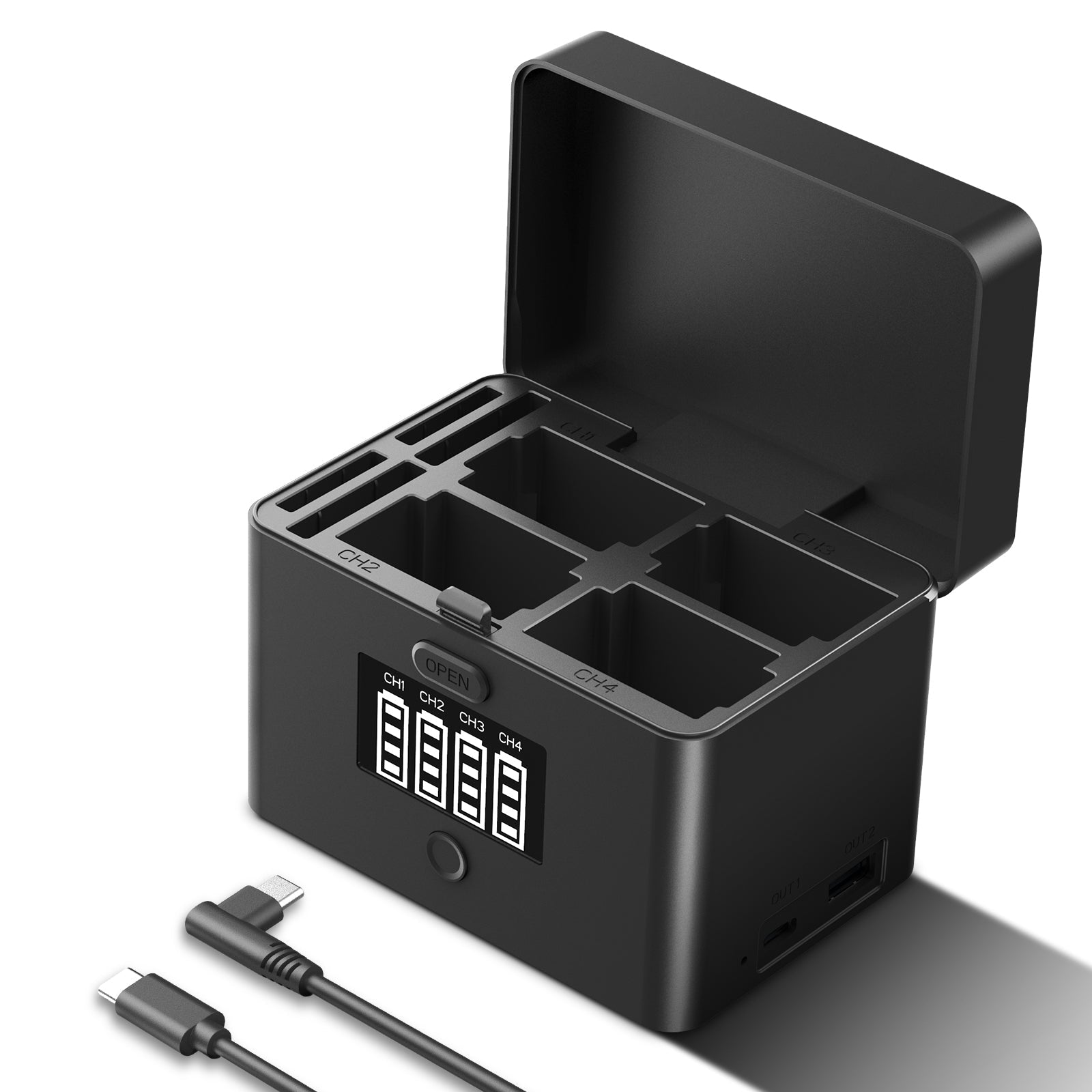 NEEWER NW-ZP4 2-in-1 Four Channel USB Battery Charger