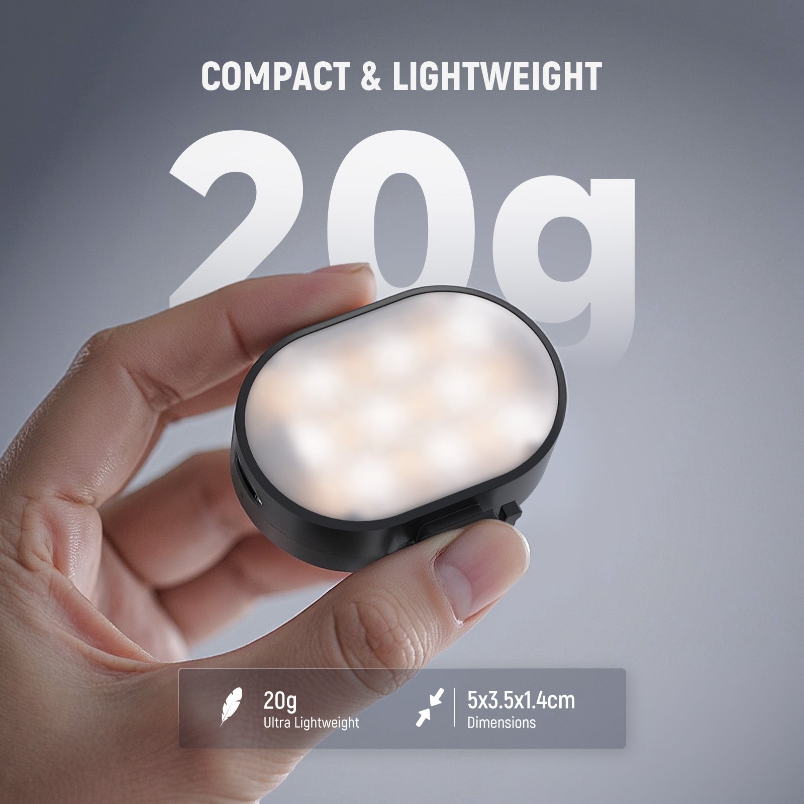 NEEWER N14 Camera Auxiliary Light is lightweight