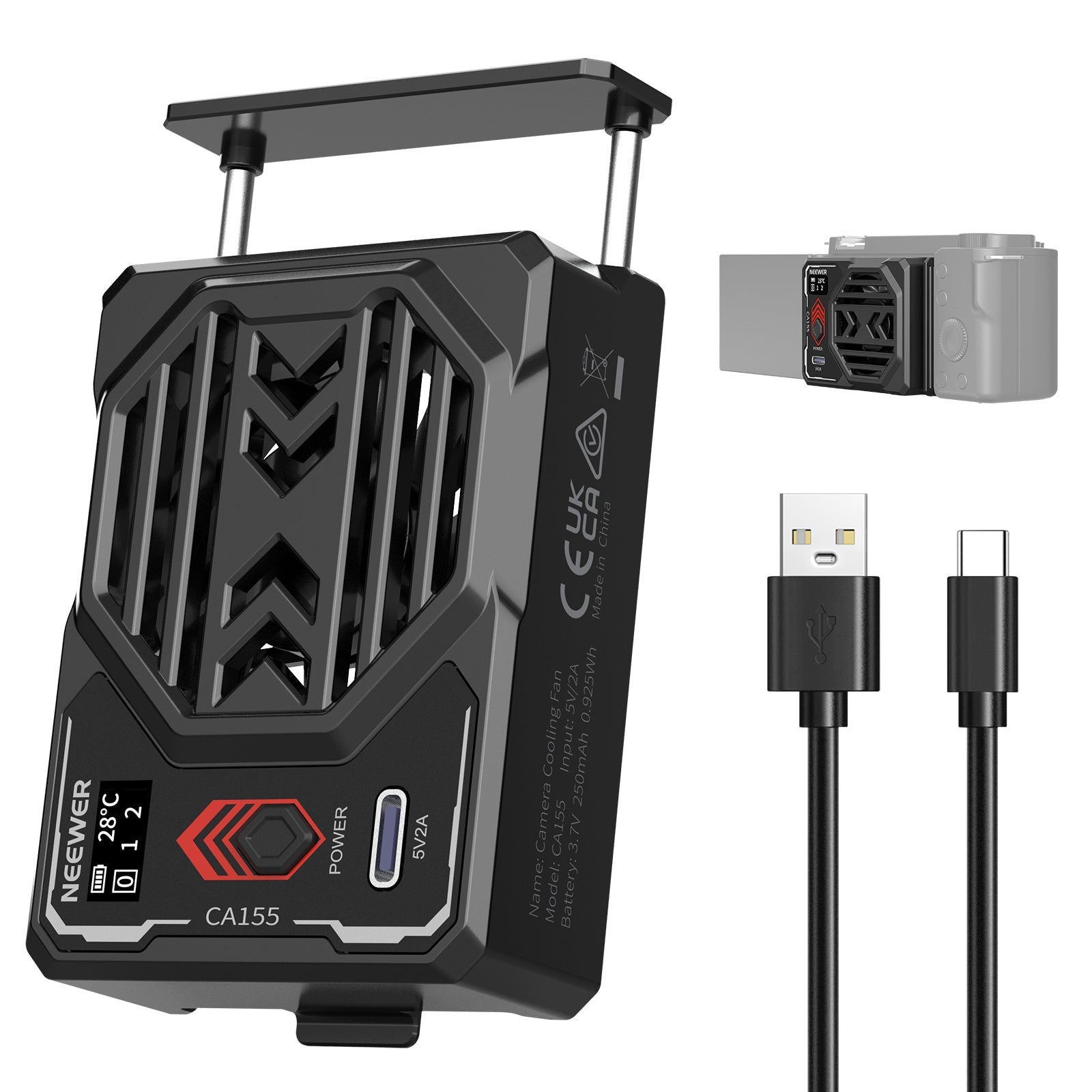 NEEWER CA155 Camera Cooling Fan with Battery