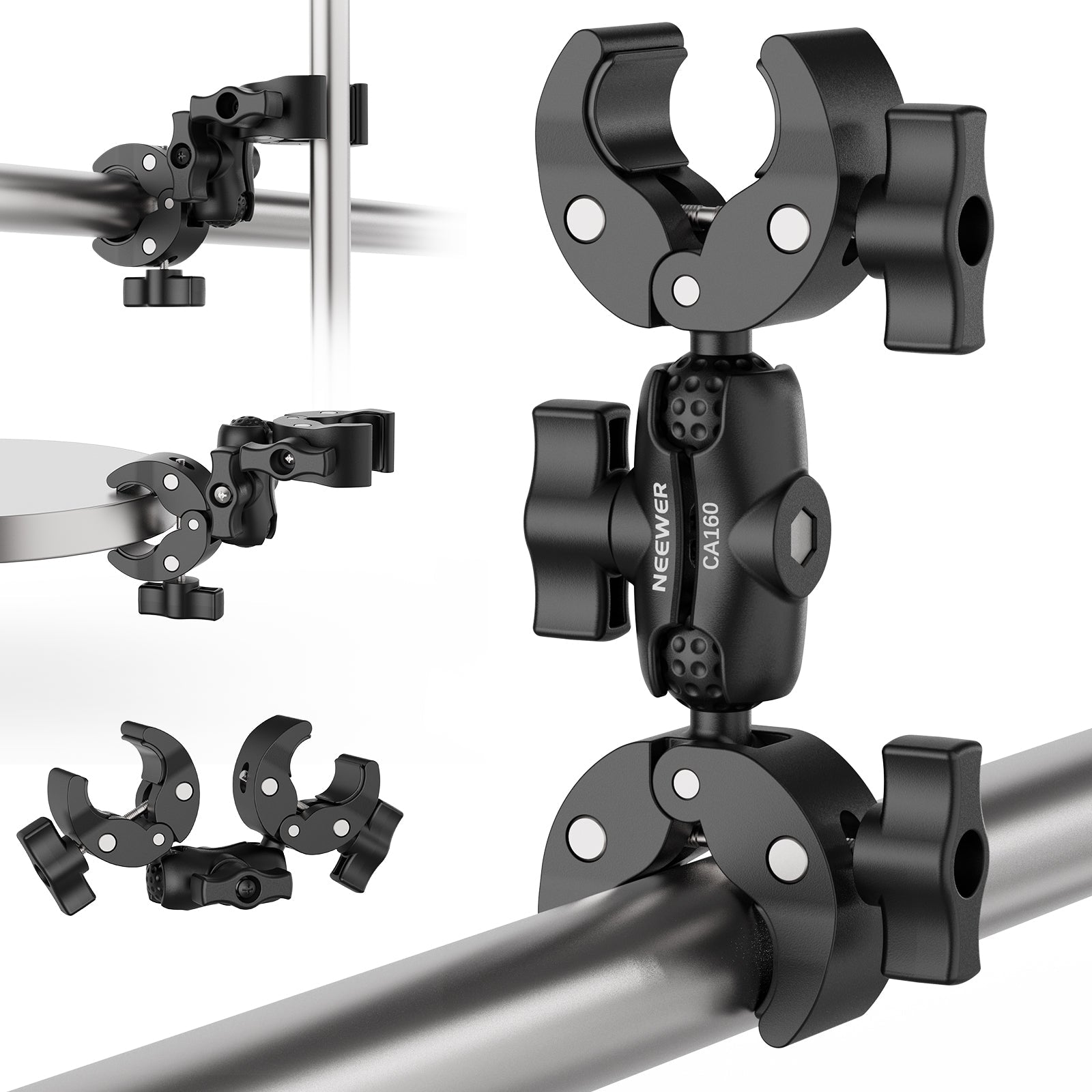 NEEWER CA160 Double Super Clamp Mount with Magic Arm