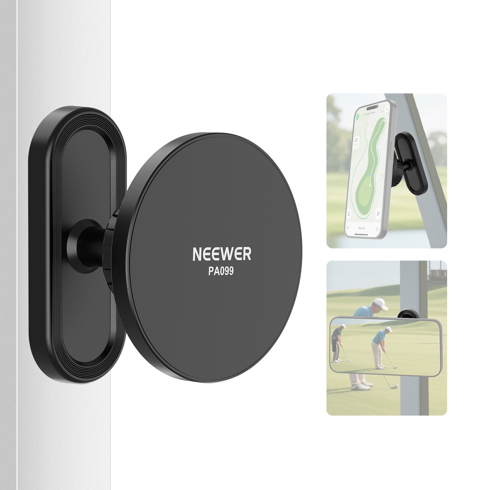 NEEWER PA099 Magnetic Golf Cart Phone Holder Mount