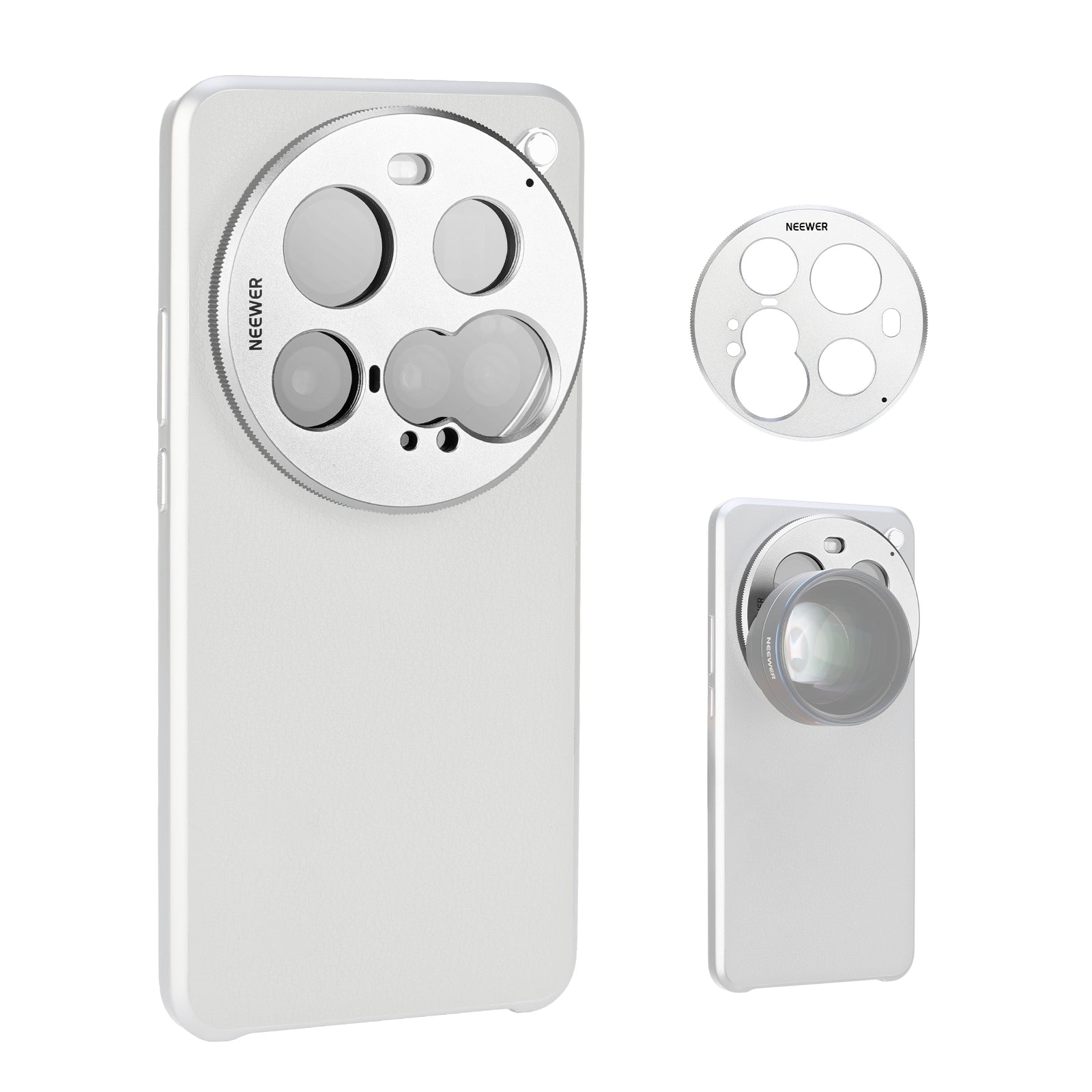 NEEWER PA111 Lens Backplate for Xiaomi 15 Ultra - silver