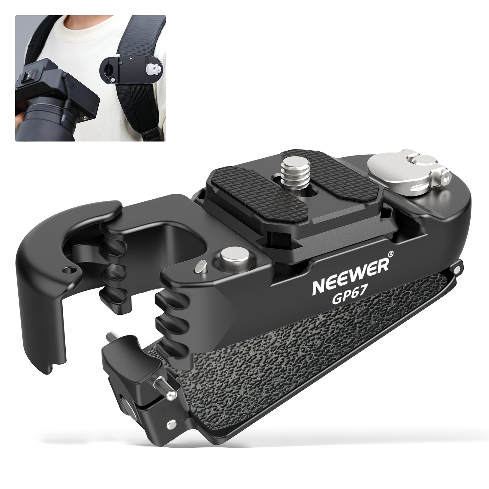 NEEWER GP67 Versatile Backpack Camera Clip