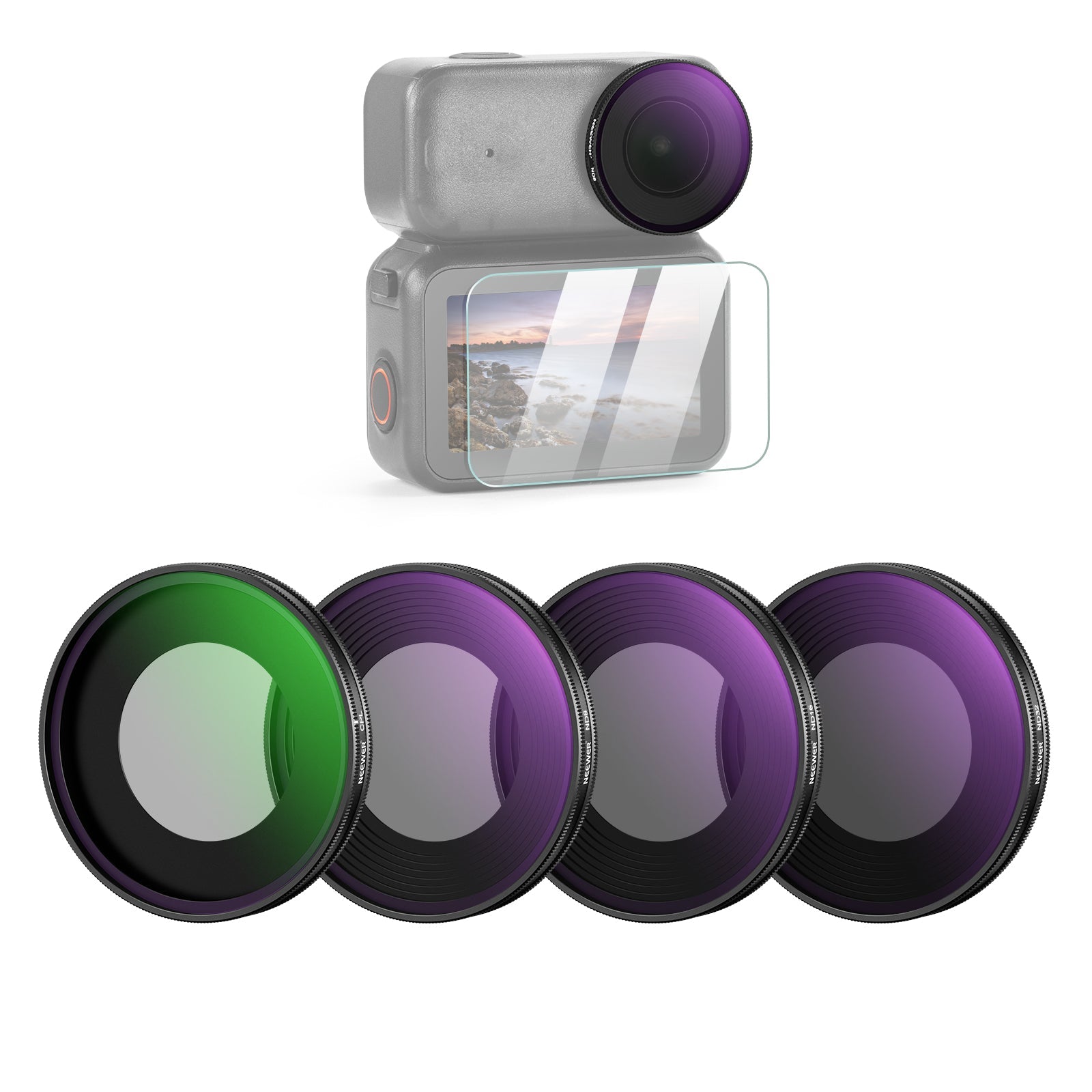 NEEWER ND8+ND16+ND32+CPL Filter Set For DJI Osmo Nano