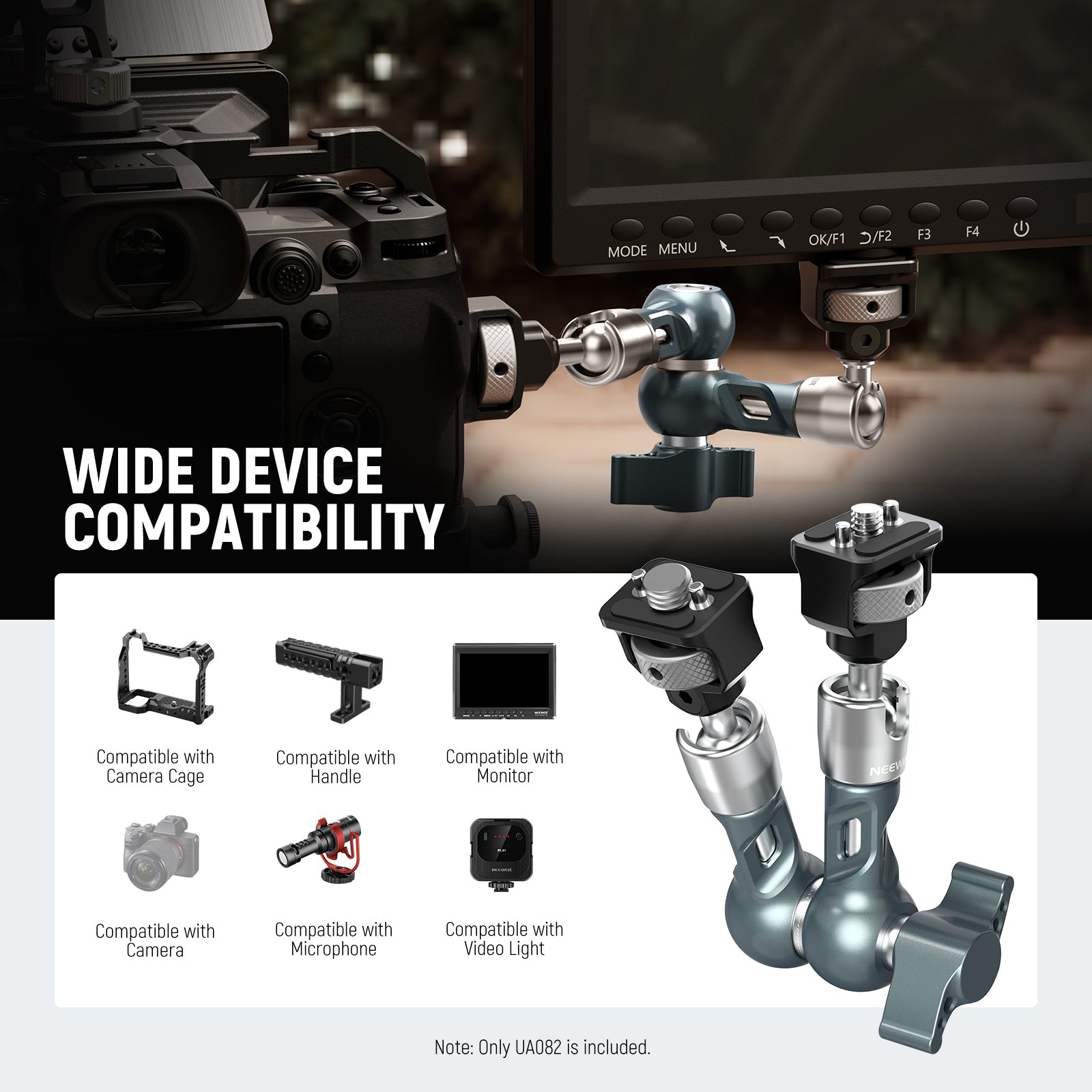 Wide Compatibility of the NEEWER UA082 Magic Arm Camera Mount