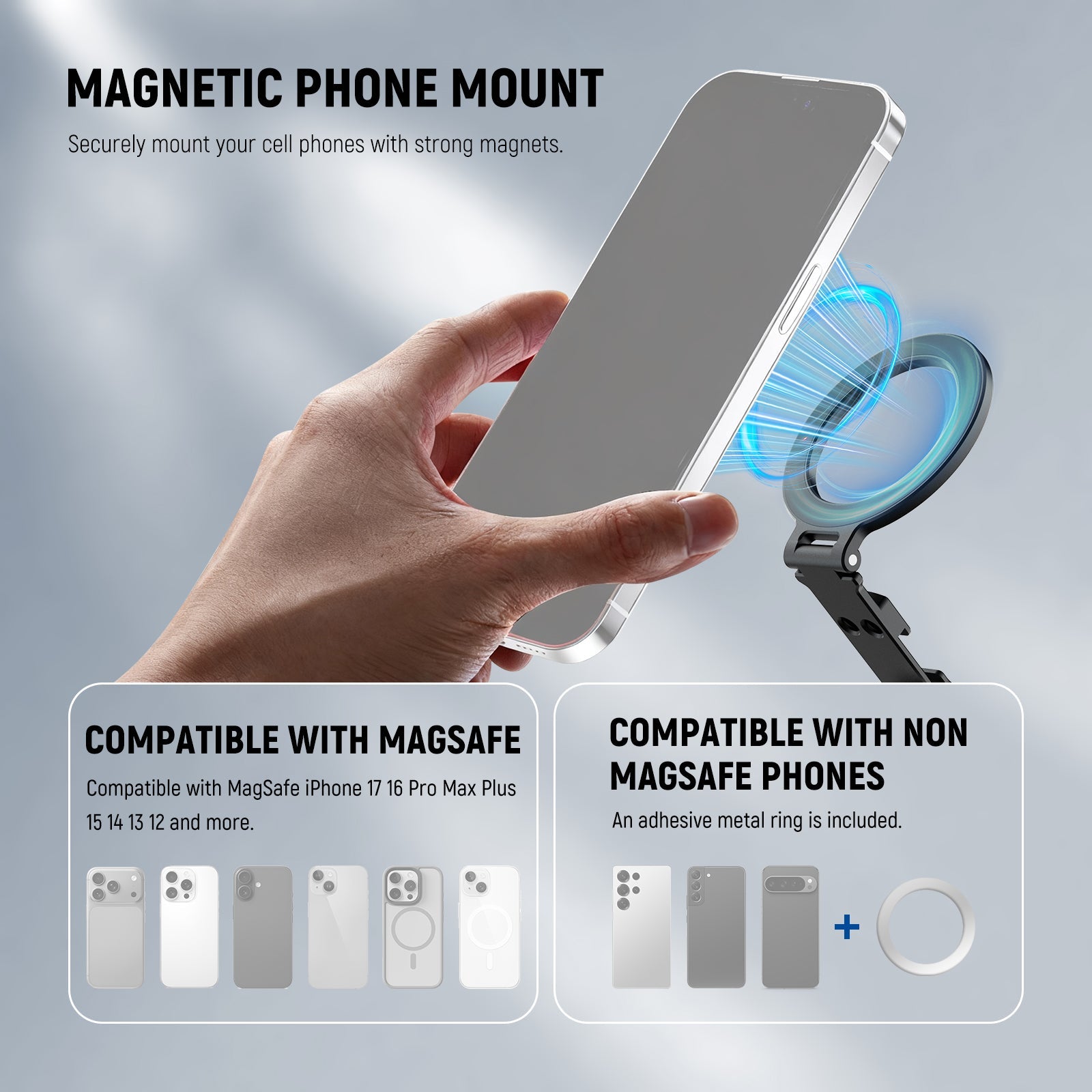 NEEWER CA163 Magnetic Phone Mount is compatible Magsafe.