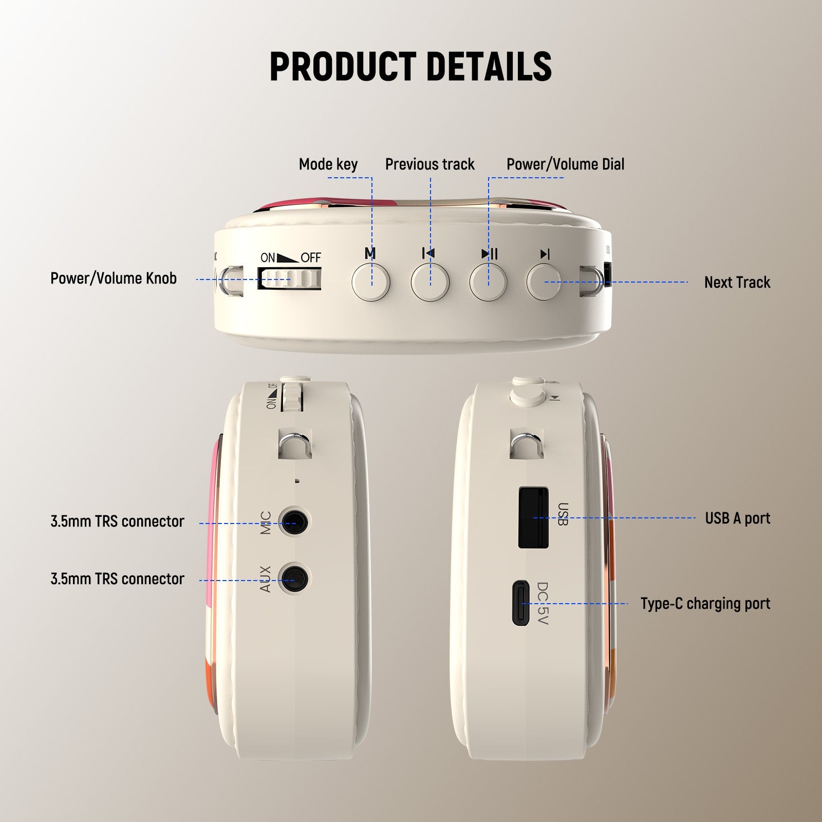 Product detail of the NEEWER VA01 Voice Amplifier with Wired Headset Microphone
