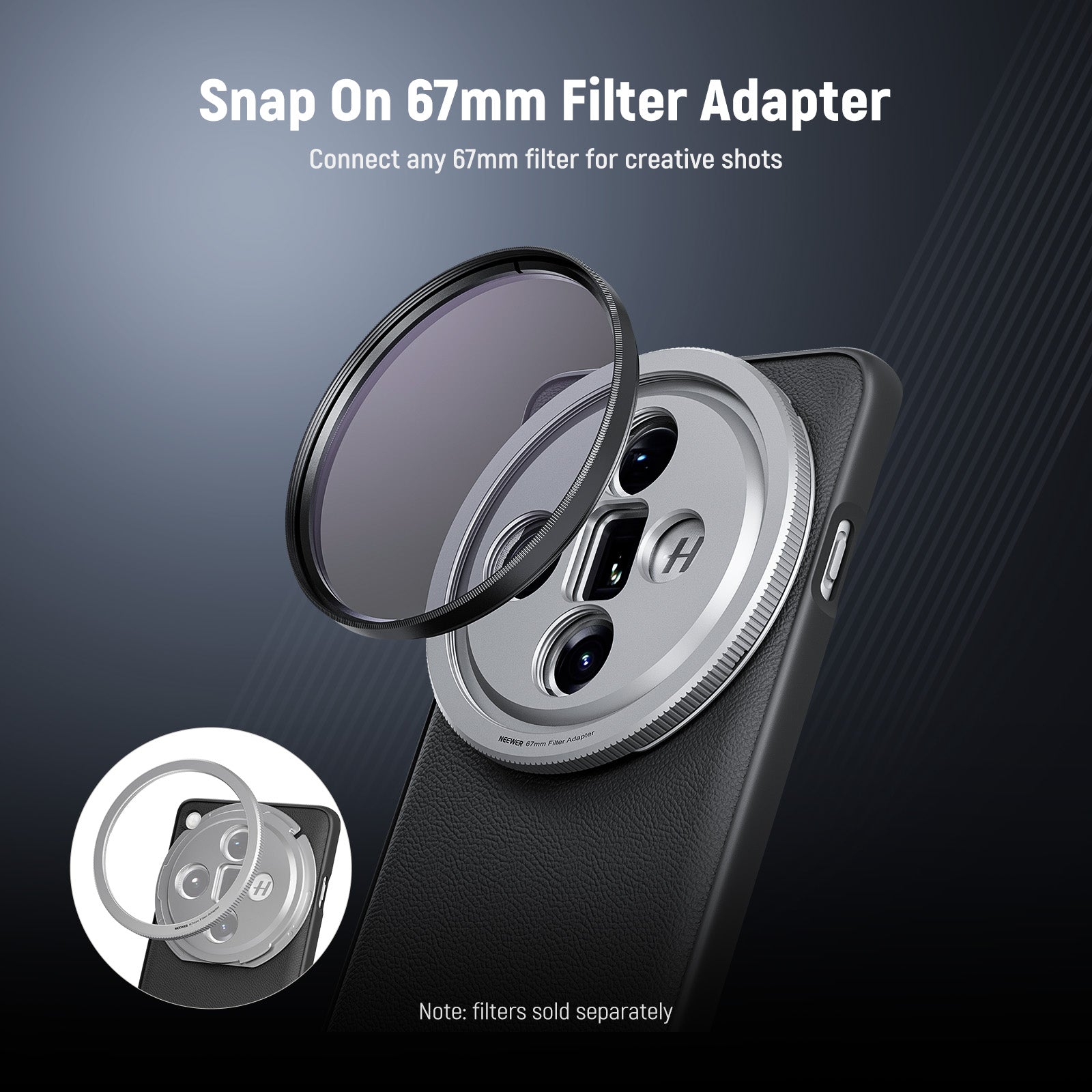 Snap On 67mm Filter Adapter