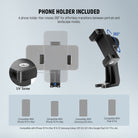 NEEWER TP55 Camera Tripod Kit includes a phone holder.