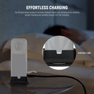 The X5 base allows for easy access to buttons, indicator lights, and charging ports after installation