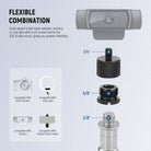 The thread adapters allow for easy connections between microphones and mic stands