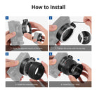 4 steps of installing NEEWER LS-86 Wide Angle + Macro Lens For Sony ZV-1 II