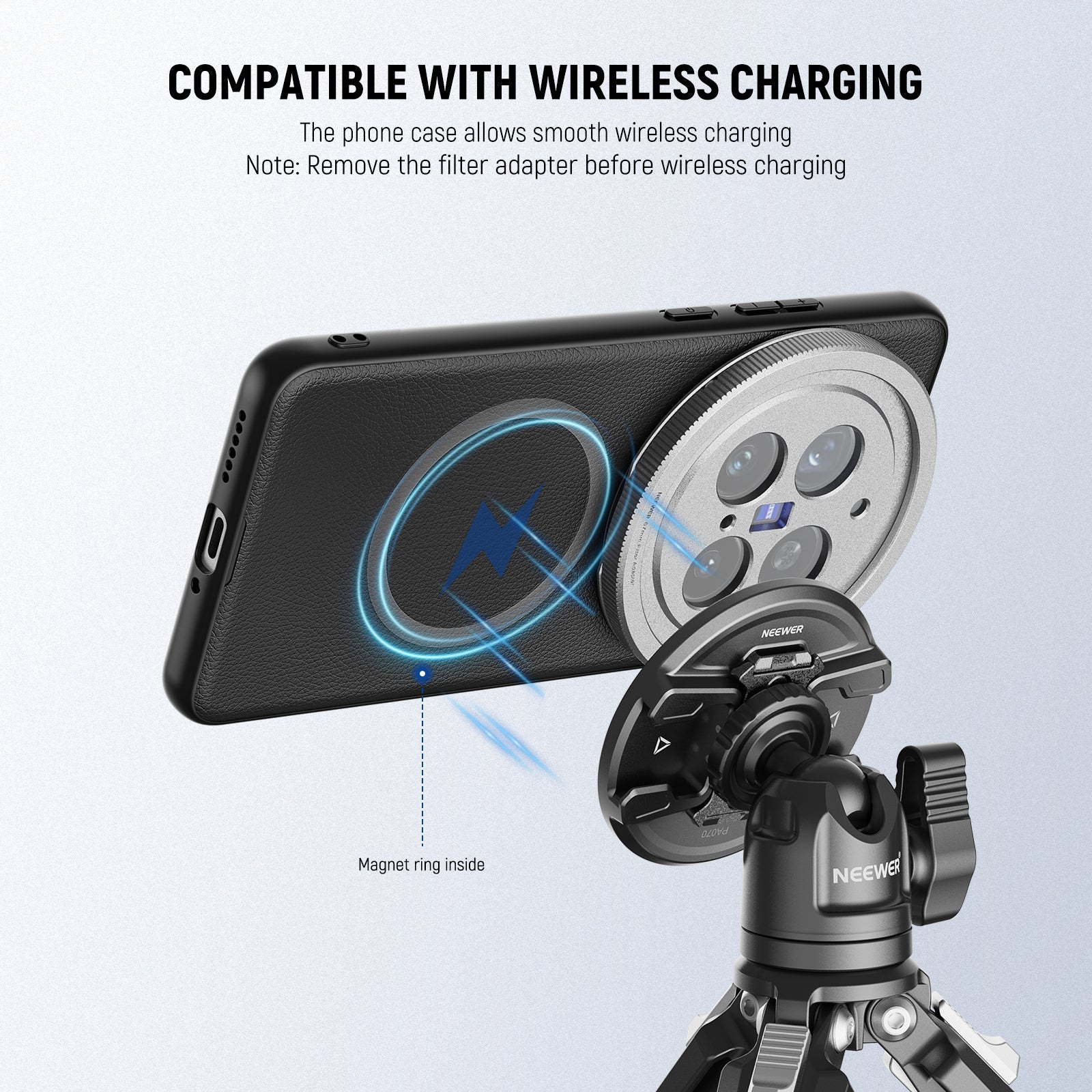 NEEWER PA114 Phone Case For VIVO X200 Pro is compatible with wireless charging.