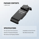 Specifications of the NEEWER GP-90 Action Camera Battery Side Door