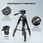 NEEWER TP55 Camera Tripod has wide compatibility.