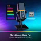NEEWER UM02 RGB USB Gaming Microphone offers dynamic RGB effects.