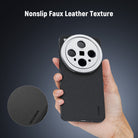 The faux leather exterior enhances your phone's style