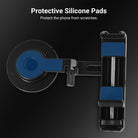 Protective silicone pads can protect the phone from scratches.