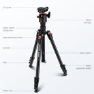 Product details of the NEEWER TP14 Travel Tripod for Camera