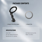 Package Contents of the NEEWER CA163 Magnetic Phone Mount Adapter Kit