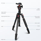Features of the NEEWER TP17B Carbon Fiber Travel Tripod Monopod