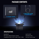 Specifications of the NEEWER NW-ZP4 2-in-1 Four Channel USB Battery Charger