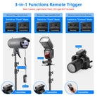 Neewer FC-16 Multi-Channel 2.4GHz 3-IN-1 Wireless Flash/Studio Flash Trigger with Remote Shutter