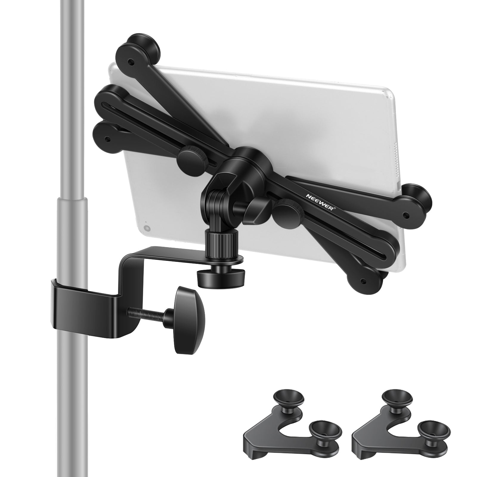 NEEWER 7-14 inch Adjustable Tablet Holder Mount with 360 Degree Swivel –  NEEWER.EU