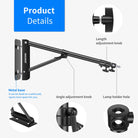 Neewer 2-Pack Triangle Wall Mounting Boom Arm(Black)