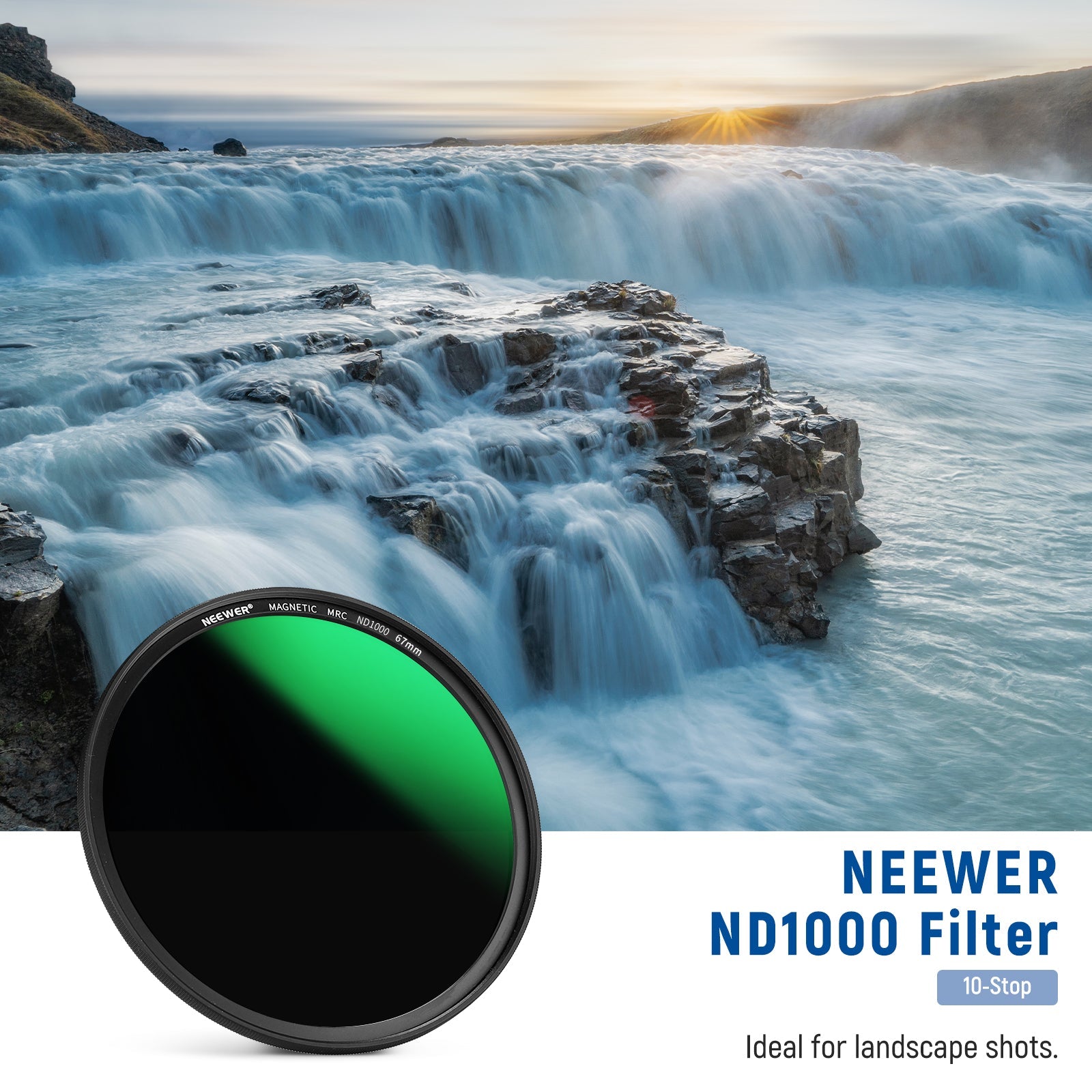 NEEWER 3-in-1 Magnetic ND Lens Filter Kit with Filter Cap and Adapter Ring