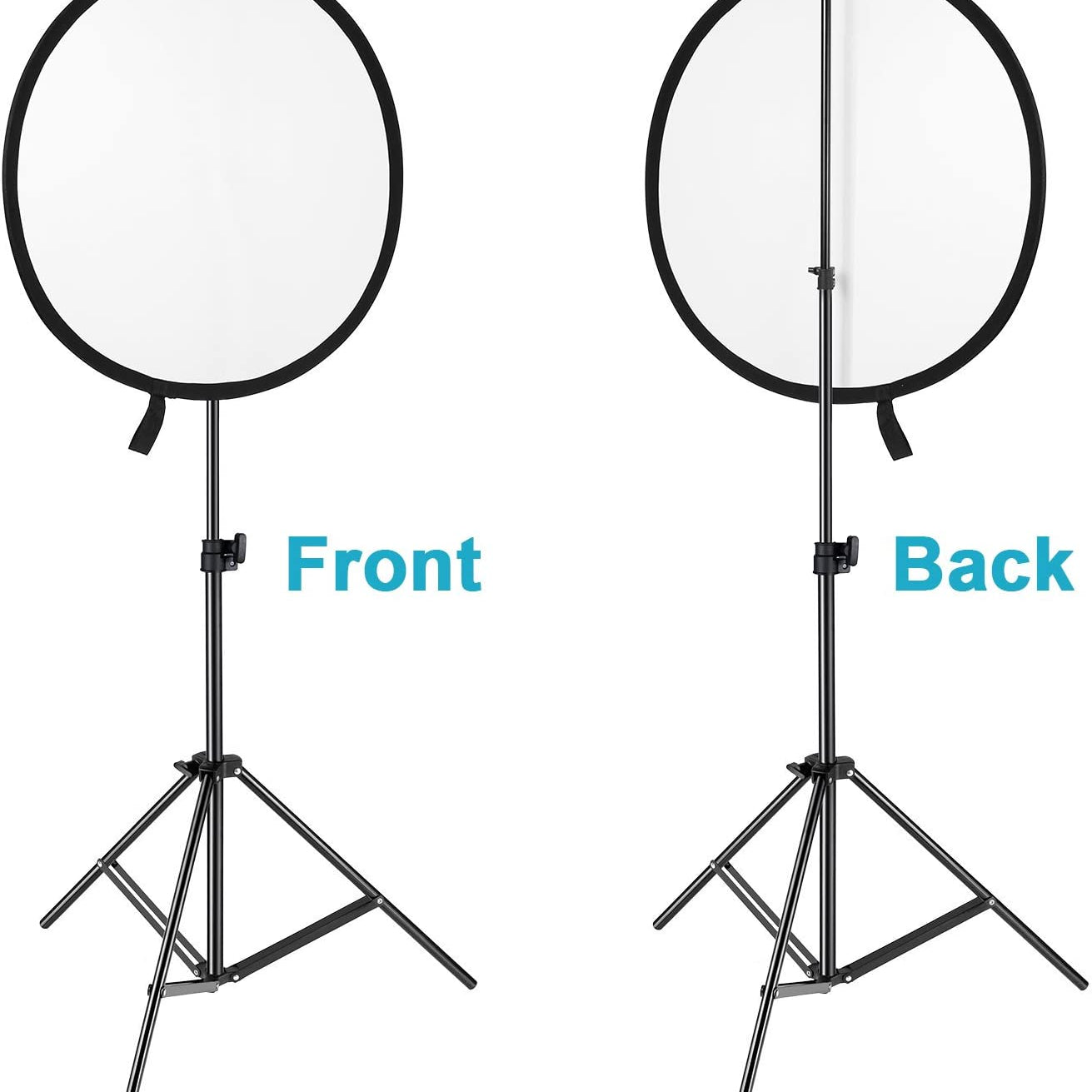 Neewer 2/3 Packs Portable Studio Photography Background and Reflector Disc Holder Clip