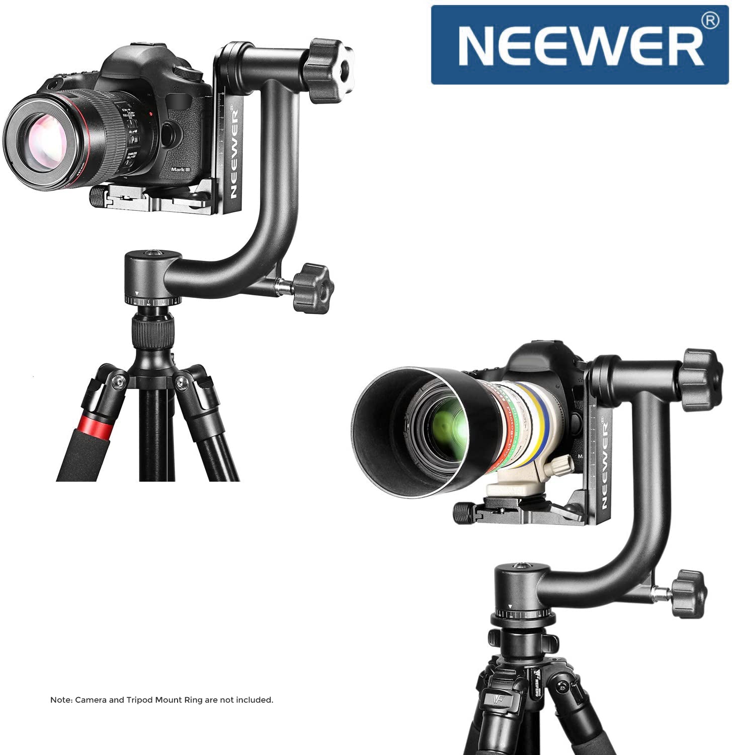 Neewer Heavy Duty Metal 360 Degree Panoramic Gimbal Tripod Head