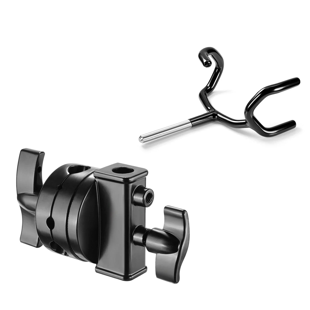 Supporto Per Asta Microfono In Metallo - Adattatore Per Stand-C E Microfoni, Nero