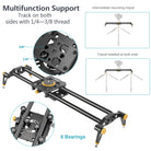 Neewer Carbon Fiber Camera Track Slider Video Stabilizer Rail with 6 Bearings for DSLR Camera DV Video Camcorder Film Photography - neewer.com